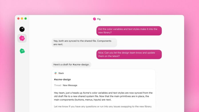 Grok Bot refreshed look Grok Bot's refreshed chat interface with the new typeface and theme on a pink background