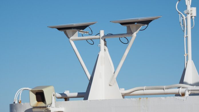 A Starlink satellite internet dish mounted outdoors