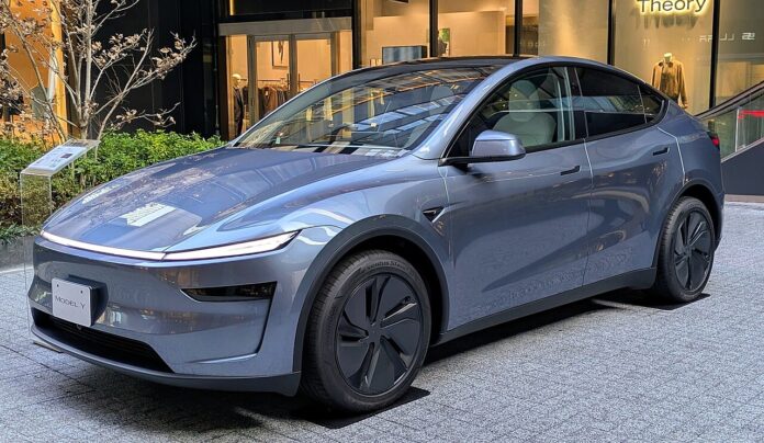 Tesla Model Y at Grand Green Osaka Tesla Model Y on display at Grand Green Osaka, Japan