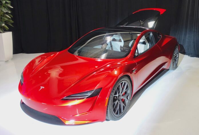 Next-gen Tesla Roadster at Tesla HQ (Steve Jurvetson, CC BY 2.0) Next-generation Tesla Roadster on display at Tesla headquarters in 2019